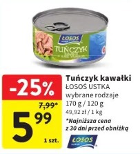 Tuńczyk kawałki Łosoś Ustka