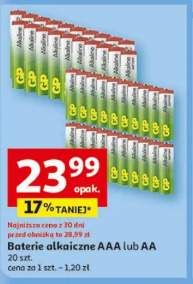 Baterie alkaliczne AAA lub AA