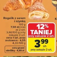 Rogalik z serem i szynką