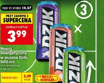 Dzik napój energetyczny w puszce