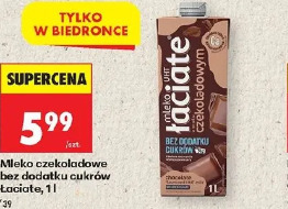 Mleko czekoladowe bez dodatku cukrów Laciate