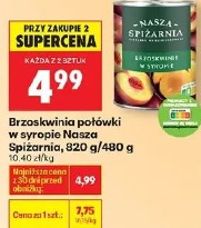 Brzoskwinia połówki w syropie Nasza Spiżarnia
