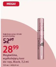 Maybelline, wydłużający tusz do rzęs, Black