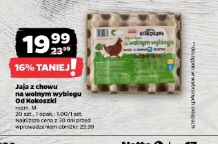 Jaja z chowu na wolnym wybiegu Od Kokoszki