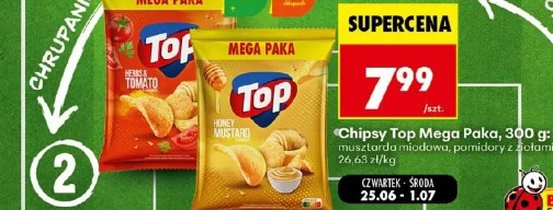 Chipsy Top Mega Paka musztarda miodowa, pomidory z ziołami