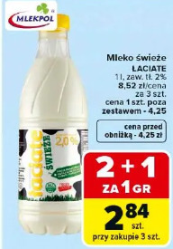 Mleko świeże ŁACIATĘ MLEKPOL