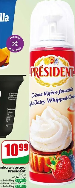 Śmietanka w sprayu Président