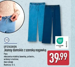 Up2fashion Jeansy damskie z szeroką nogawką