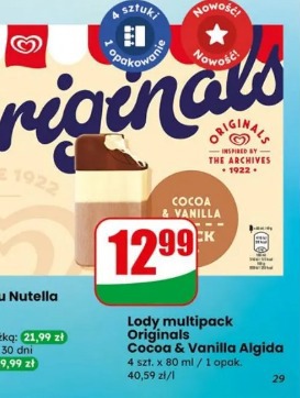 Lody multipack Originals Cocoa & Vanilla Algida