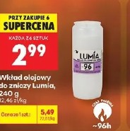 Wkład olejowy do zniczy Lumia