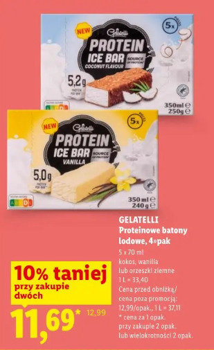 Gelatelli Proteinowe batony lodowe, 4-pak