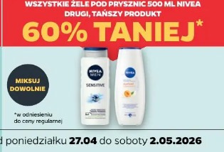 Wszystkie żele pod prysznic 500 ml Nivea drugi, tańszy produkt 60% taniej