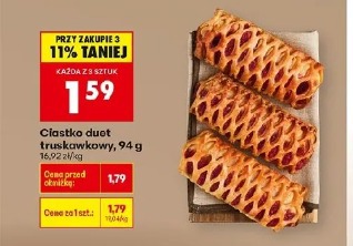 Ciastko duet truskawkowy