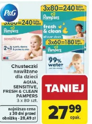 Chusteczki nawilżane dla dzieci Aqua, Sensitive, Fresh & Clean Pampers