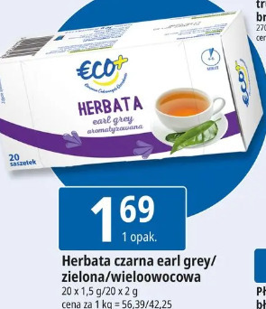 Herbata czarna earl grey/zielona/wieloowocowa ECO+
