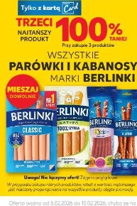 Wszystkie parówki i kabanosy marki BERLINKI