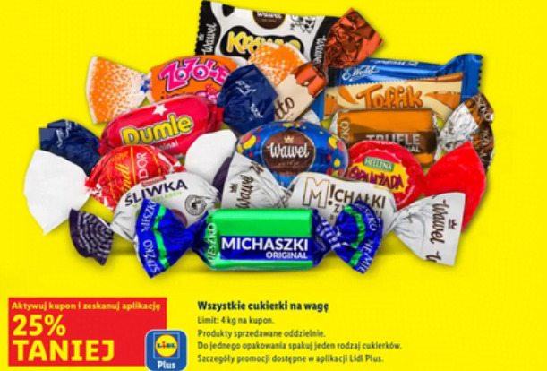 Wszystkie cukierki na wagę