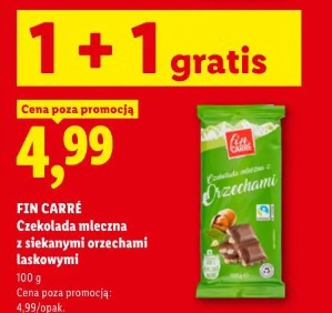 FIN CARRÉ Czekolada mleczna z siekanymi orzechami laskowymi
