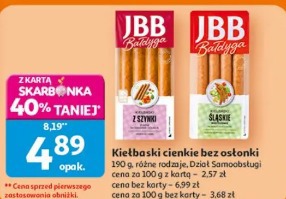 Kiełbaski cienkie bez osłonki JBB Bałdyga