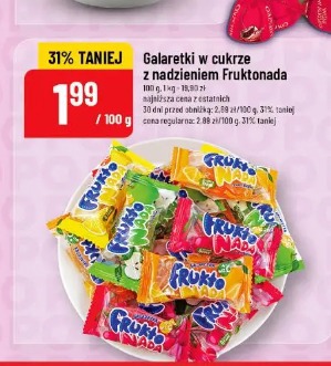 Galaretki w cukrze z nadzieniem Fruktonada