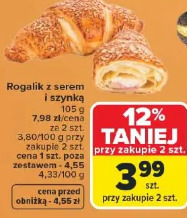 Rogalik z serem i szynką